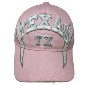 Blue Ocean Baseball Cap Pink One Size Texas TX 3D Embroidered State Flag Hat